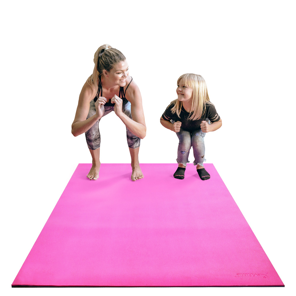 Basics Extra Thick Exercise Yoga Gym Floor Mat with Carrying Strap -  74 x 24 x .5 Inches, Pink, Mats -  Canada