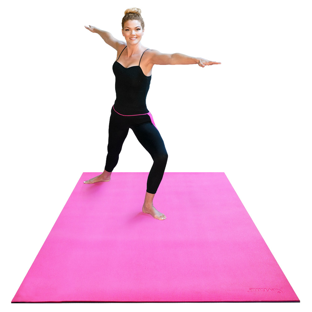 Conquer - 1/4 THICK Deluxe Yoga Mat Non-Slip High Density PVC 72 X 24  PINK