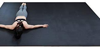 RevTime Extra Large Exercise Mat 10 x 6 feet (120″ x 72″ x 1/4″+) 7 mm  Thick & High Density Mat for Home Cardio and Yoga Workouts, Durable Gym  Mat, Black – RevTime